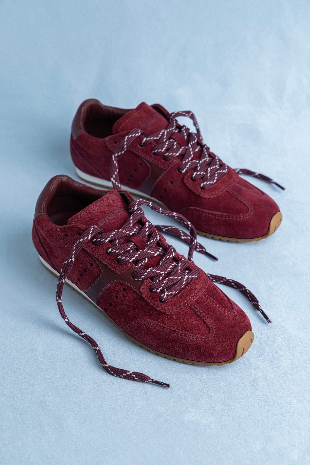 Stella Sneaker In Burgundy Suede - Larroude