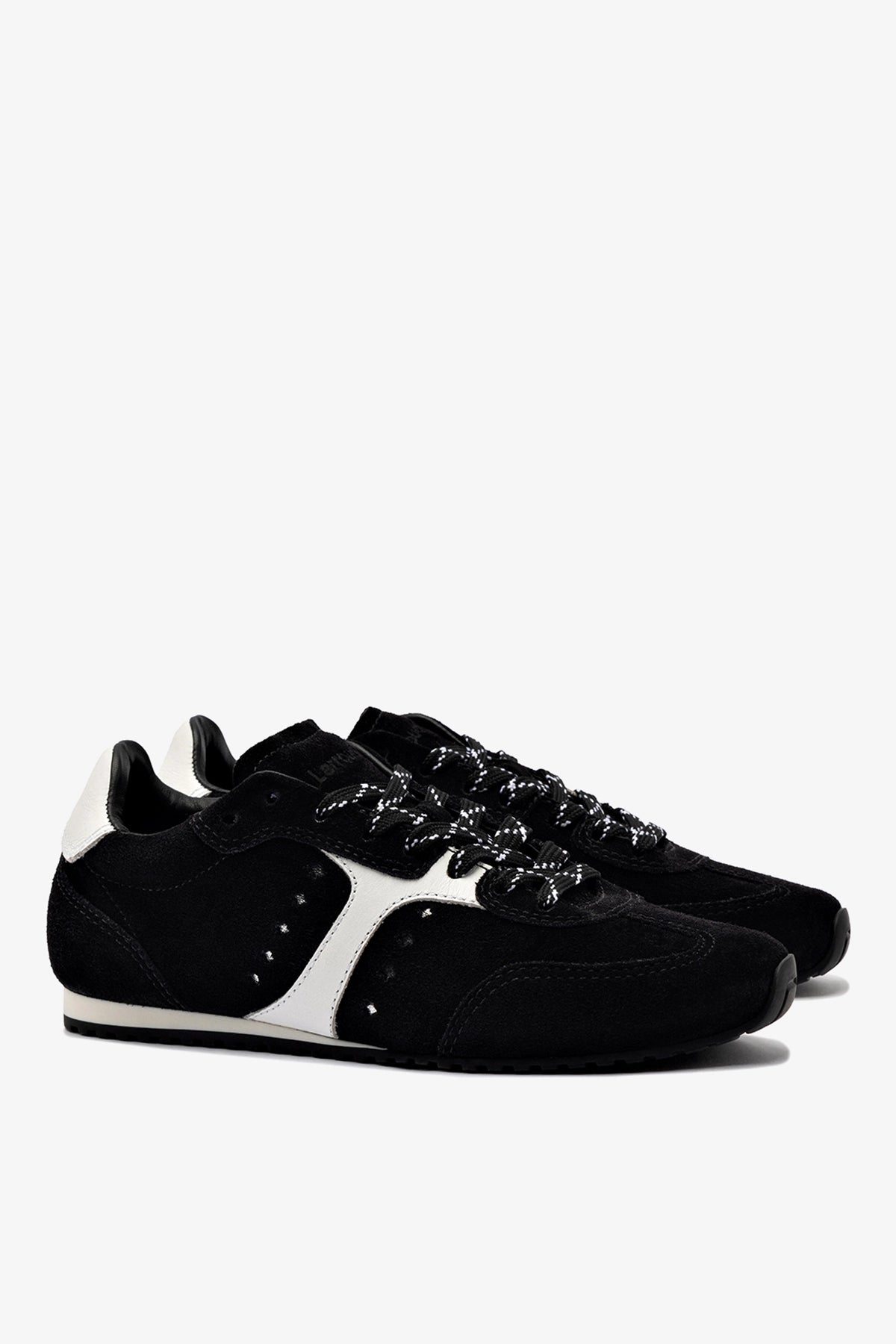 Stella Sneaker In Black Suede - Larroude