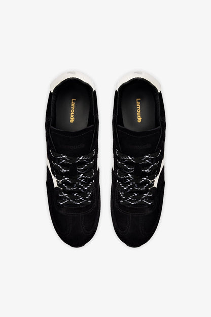 Stella Sneaker In Black Suede - Larroude