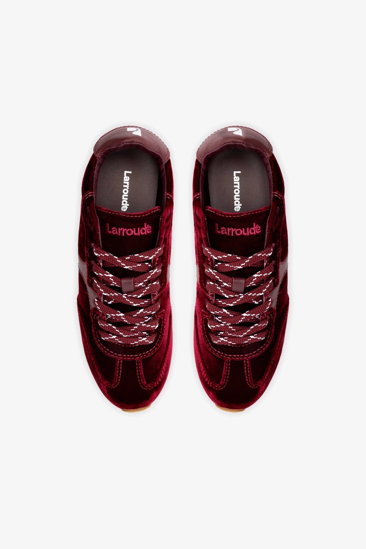 Stella Sneaker In Wine Velvet - Larroude