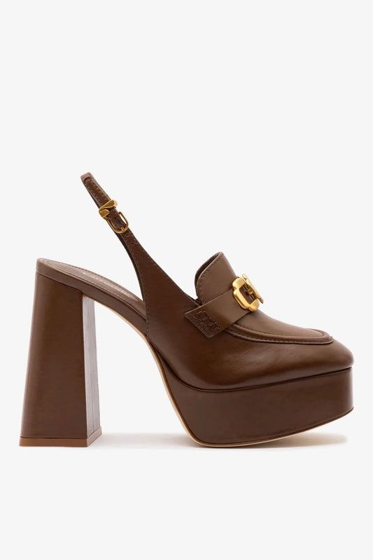 Harrington Hi Loafer In Burnt Umber Leather - Larroude