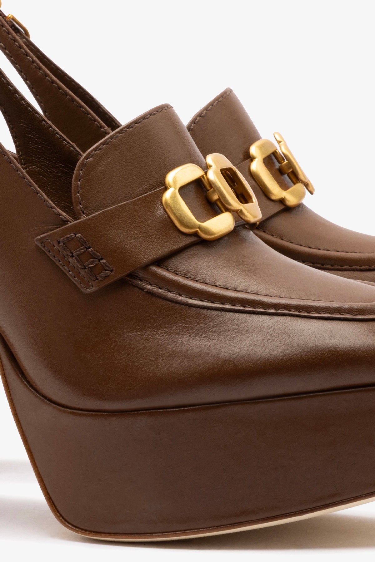 Harrington Hi Loafer In Burnt Umber Leather - Larroude