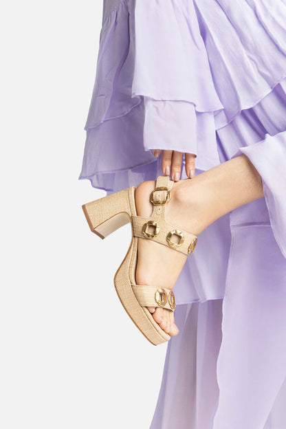 Milan Dolly Low In Beige Raffia - Larroude