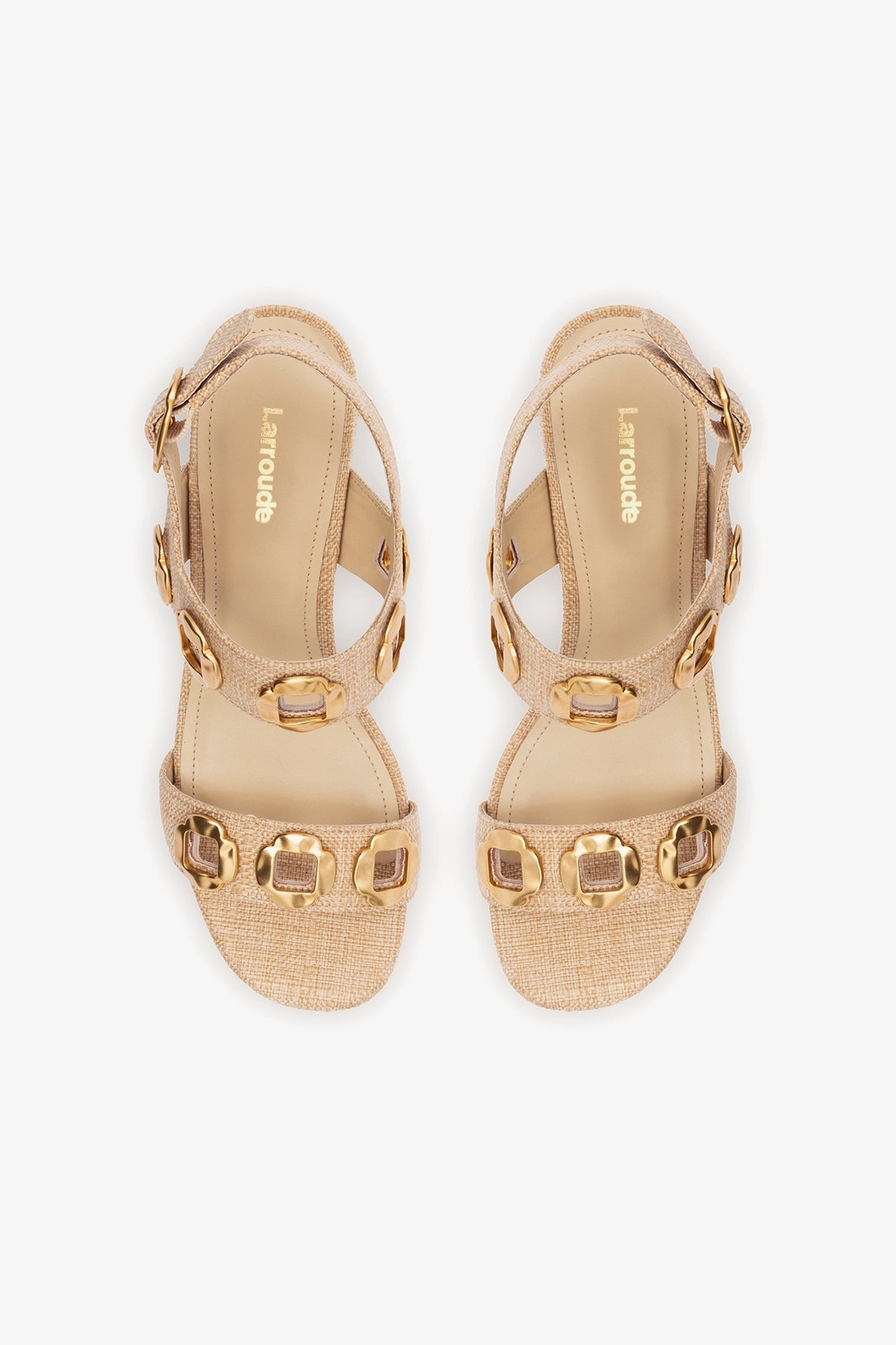 Milan Dolly Low In Beige Raffia - Larroude