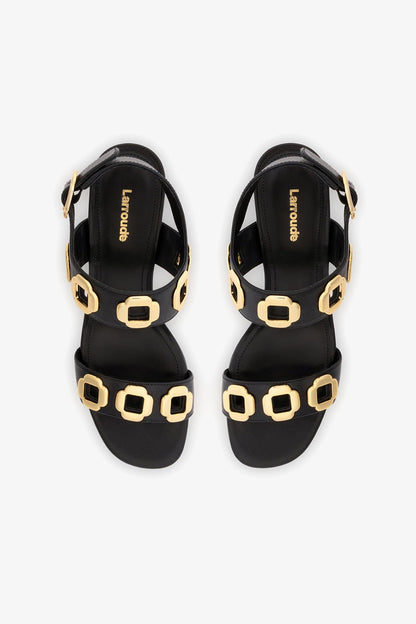 Milan Dolly Low In Black Leather - Larroude