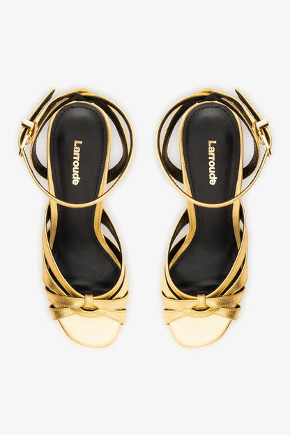 Veronica Sandal Gold Leather - Larroude