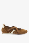 Russet Suede and Ivory Leather
