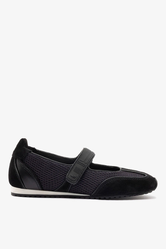 Devon Sneakerina Black Mesh - Larroude