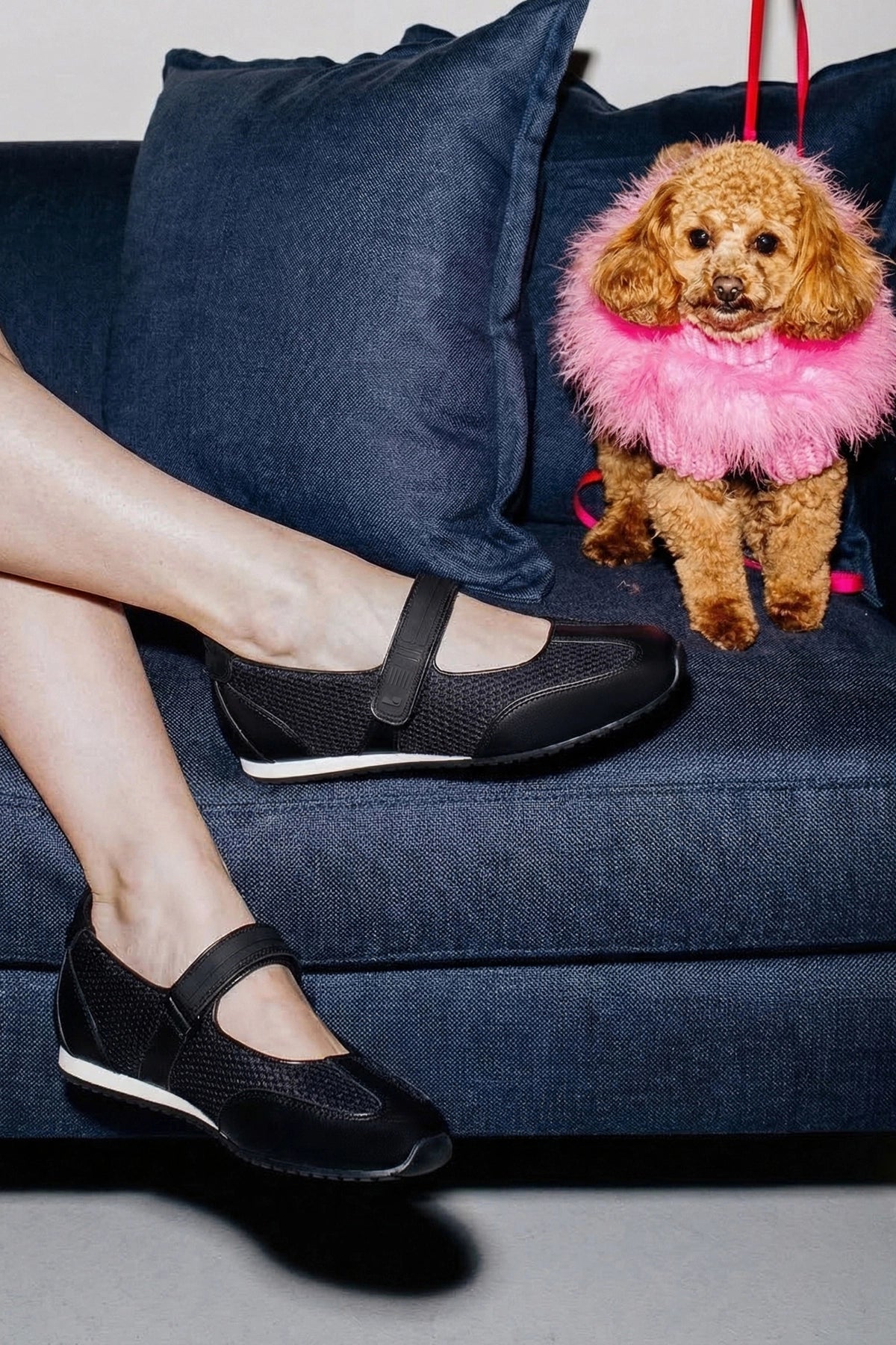 Devon Sneakerina Black Mesh - Larroude