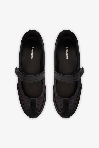 Devon Sneakerina Black Mesh - Larroude