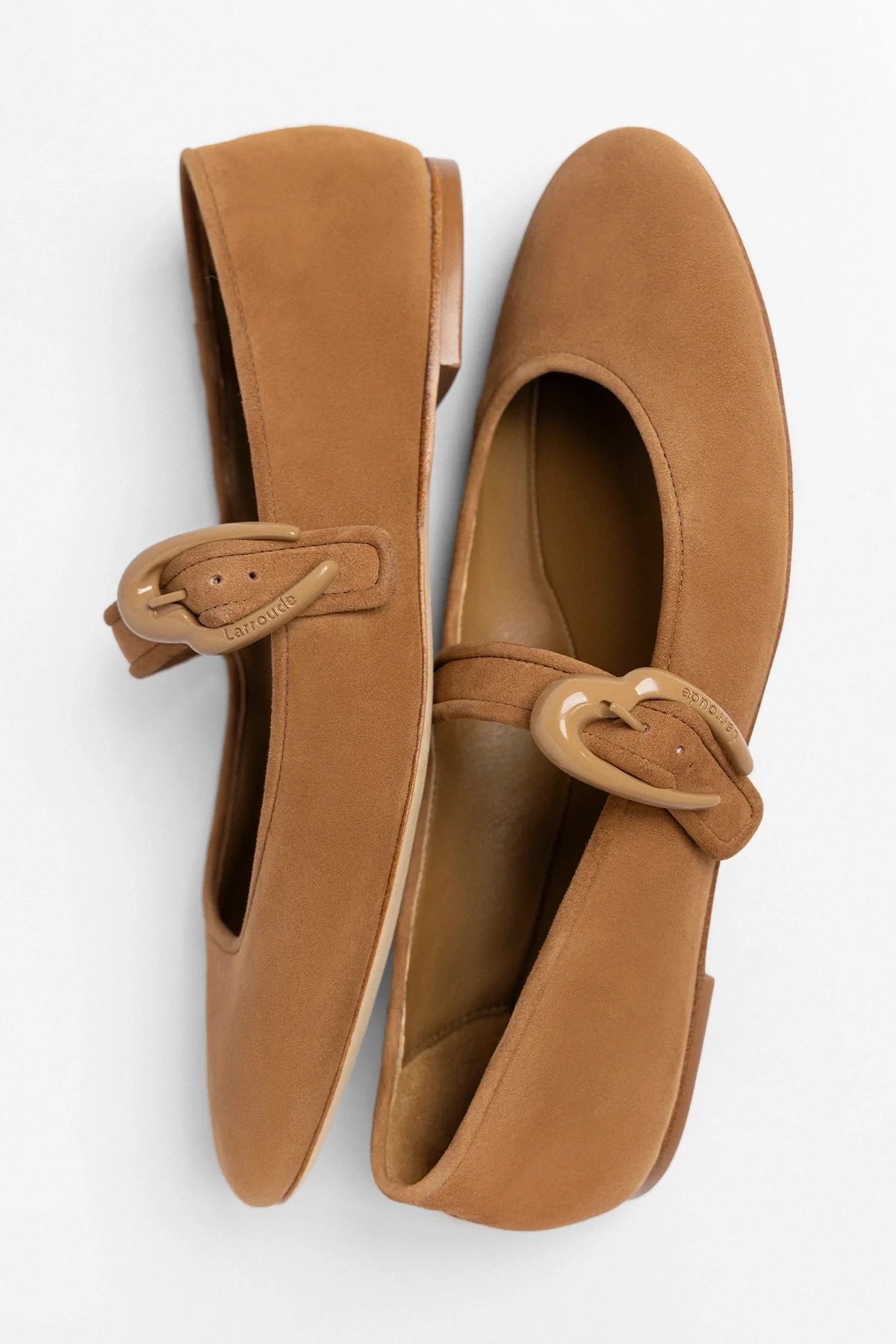 Verona Ballet Flat Tobacco Suede - Larroude