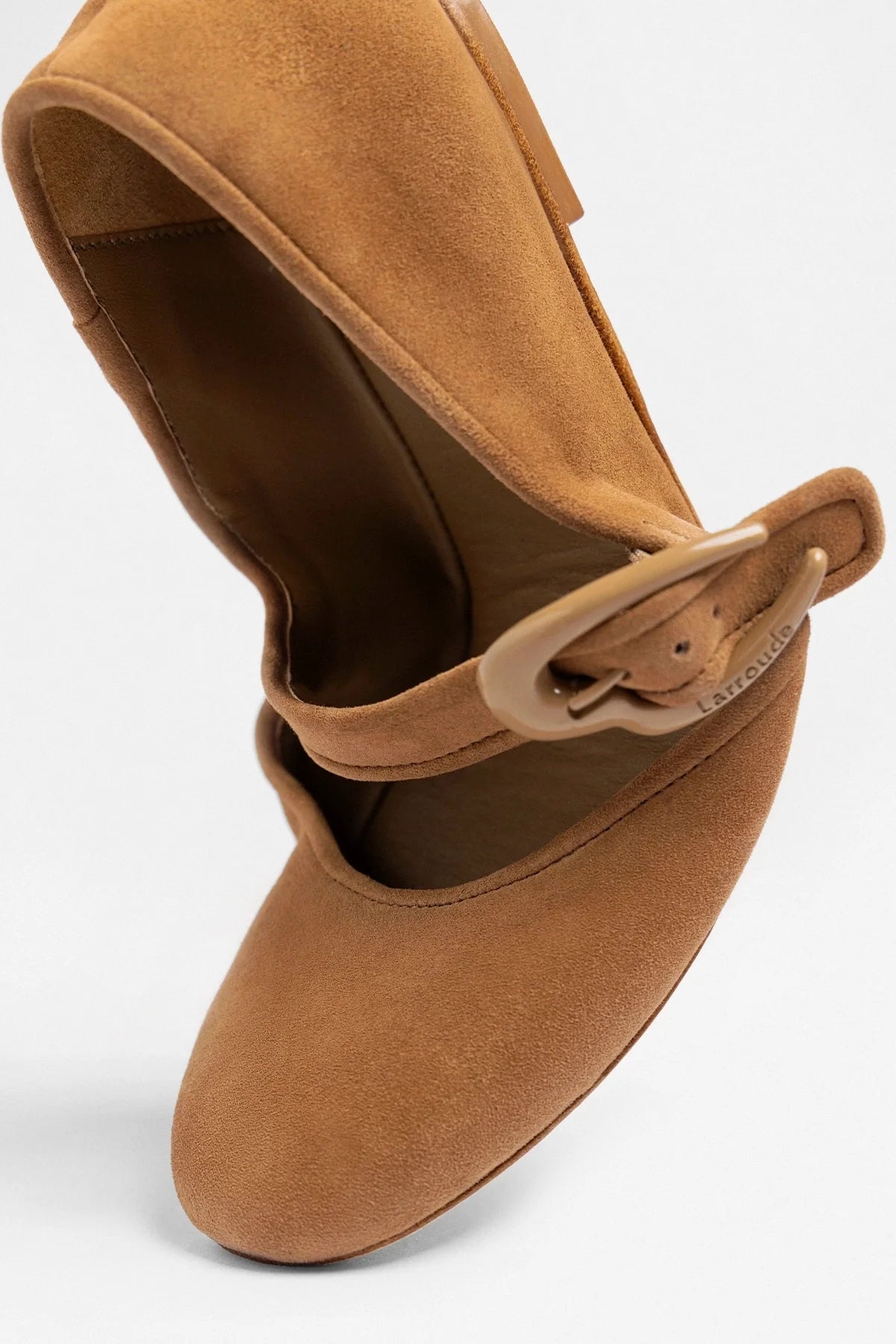 Verona Ballet Flat Tobacco Suede - Larroude