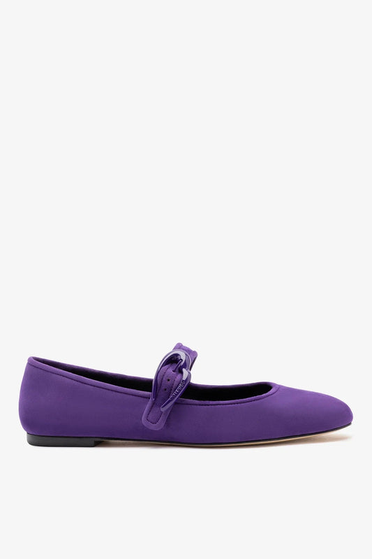 Verona Ballet Flat Eggplant Suede - Larroude