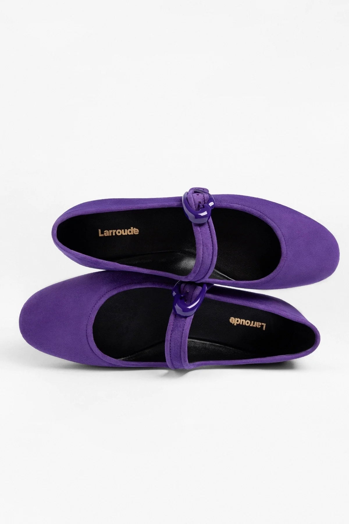 Verona Ballet Flat Eggplant Suede - Larroude