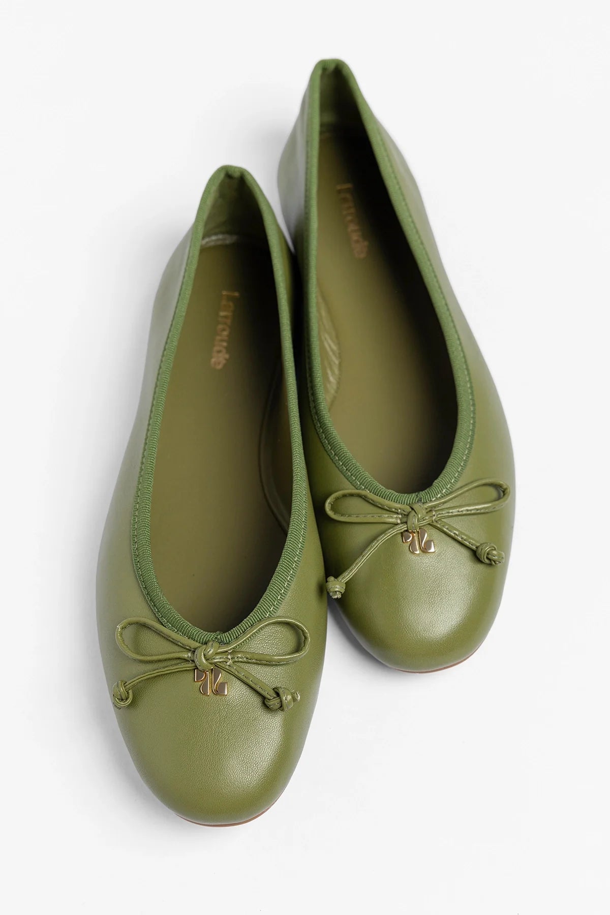 Pavlova Ballet Flat Seaweed Leather - Larroude
