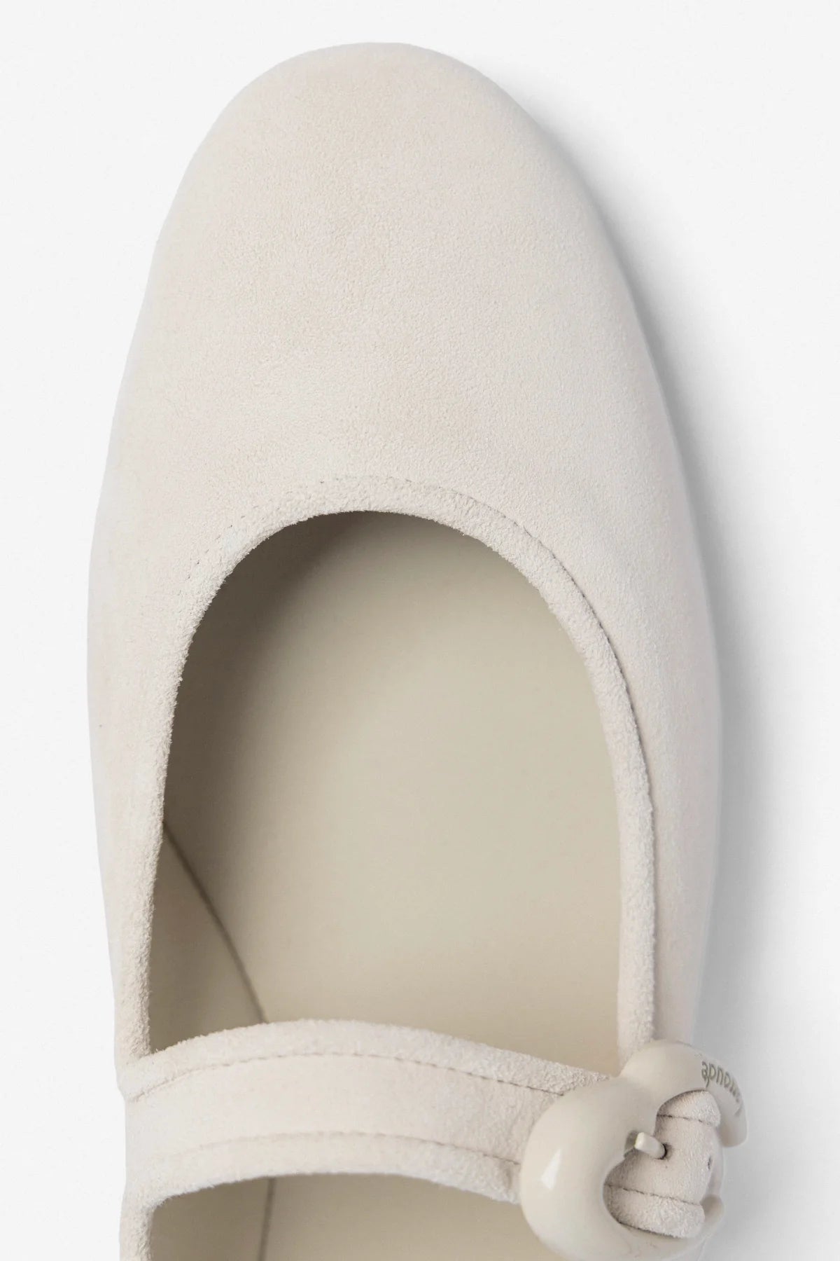 Verona Ballet Flat Mushroom Gray Suede - Larroude