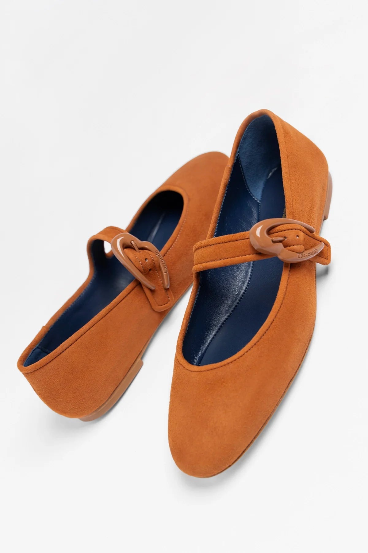 Verona Ballet Flat Chestnut Suede - Larroude