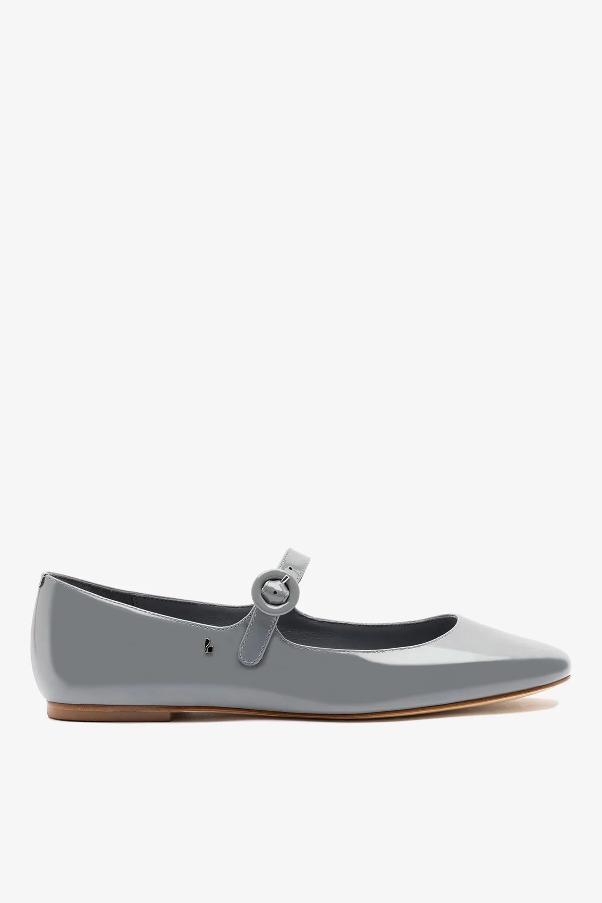 Blair Ballet Flat Titanium Patent Leather - Larroude