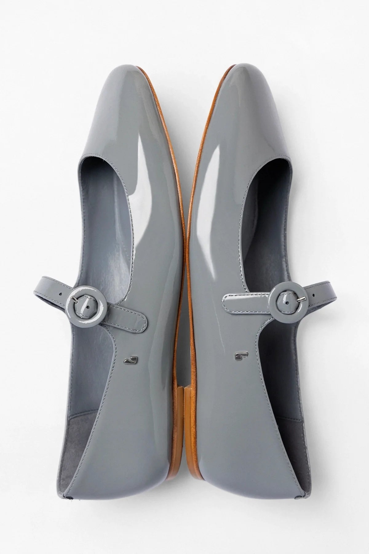 Blair Ballet Flat Titanium Patent Leather - Larroude