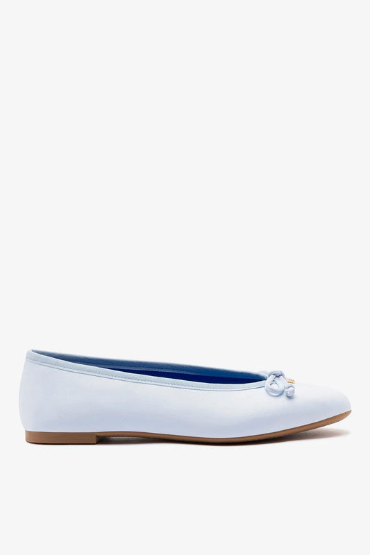 Pavlova Ballet Flat Powder Blue Satin - Larroude