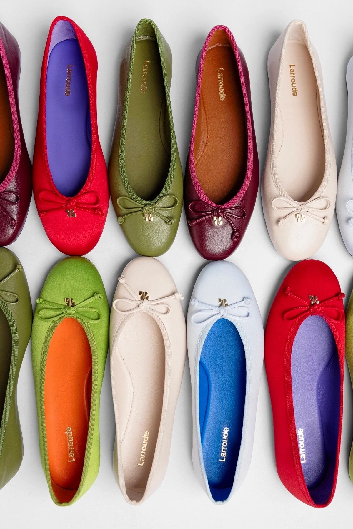 Pavlova Ballet Flat Powder Blue Satin - Larroude