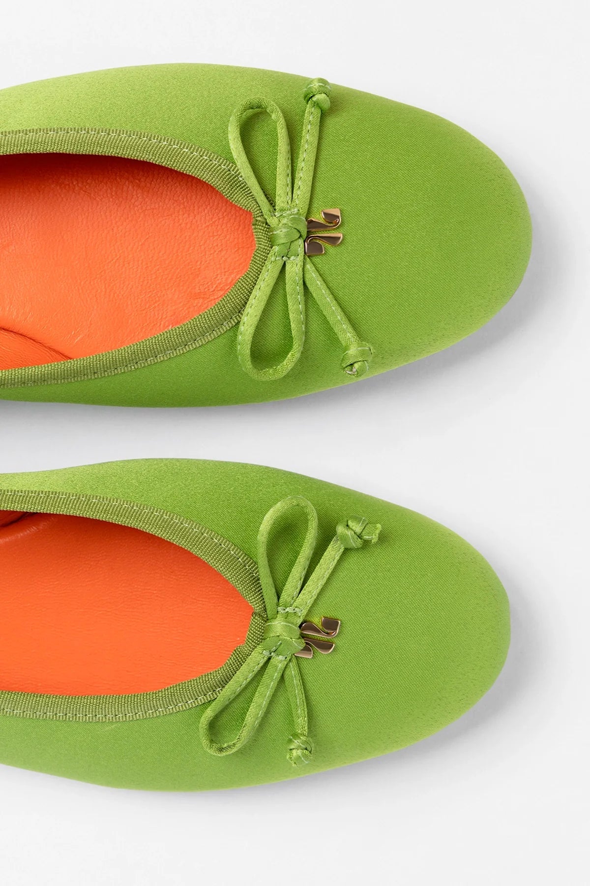 Pavlova Ballet Flat Kiwi Satin - Larroude