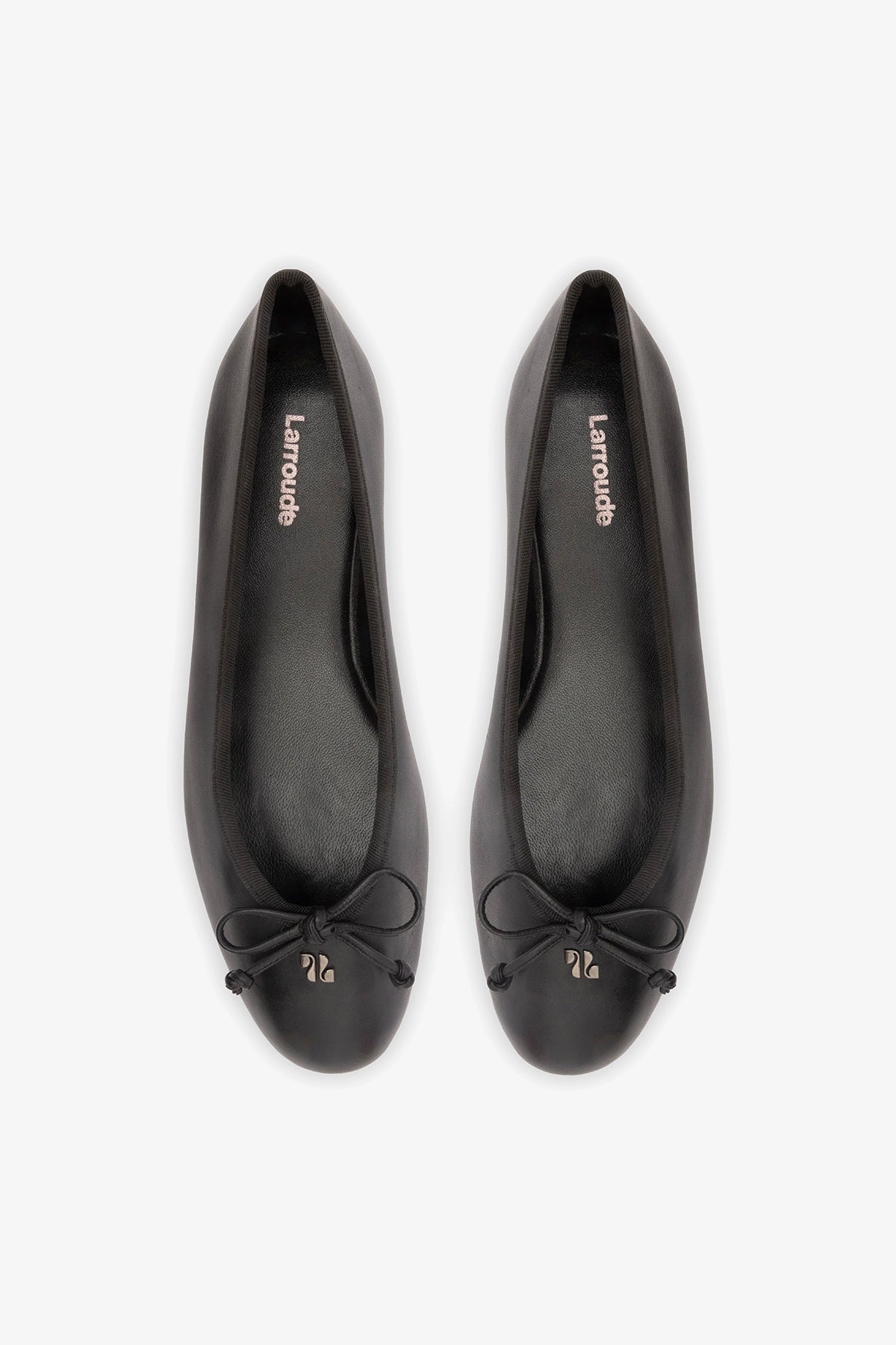 Pavlova Ballet Flat In Black Leather - Larroude