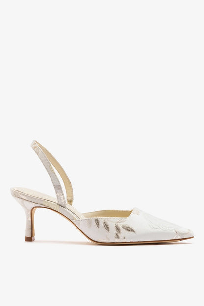 Larroudé x Markarian: Pump Ivory Brocade - Larroude
