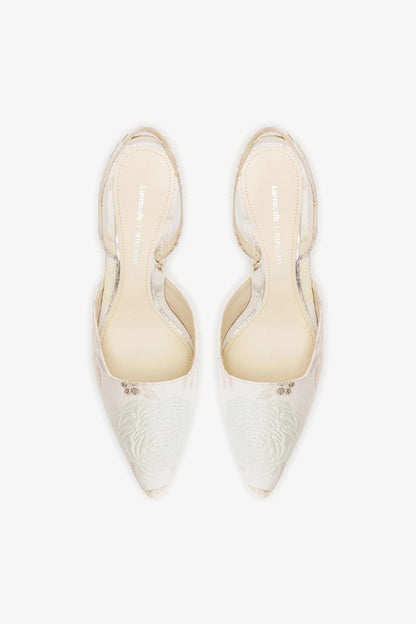 Larroudé x Markarian: Pump Ivory Brocade - Larroude