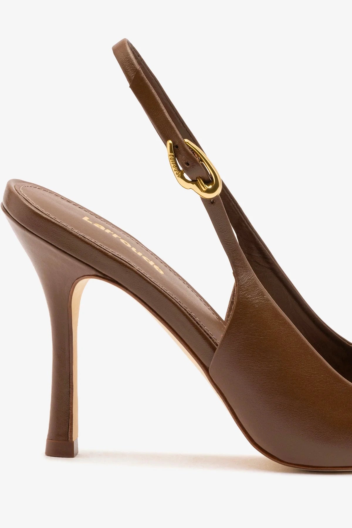 Carine Pump In Burnt Umber Leather - Larroude