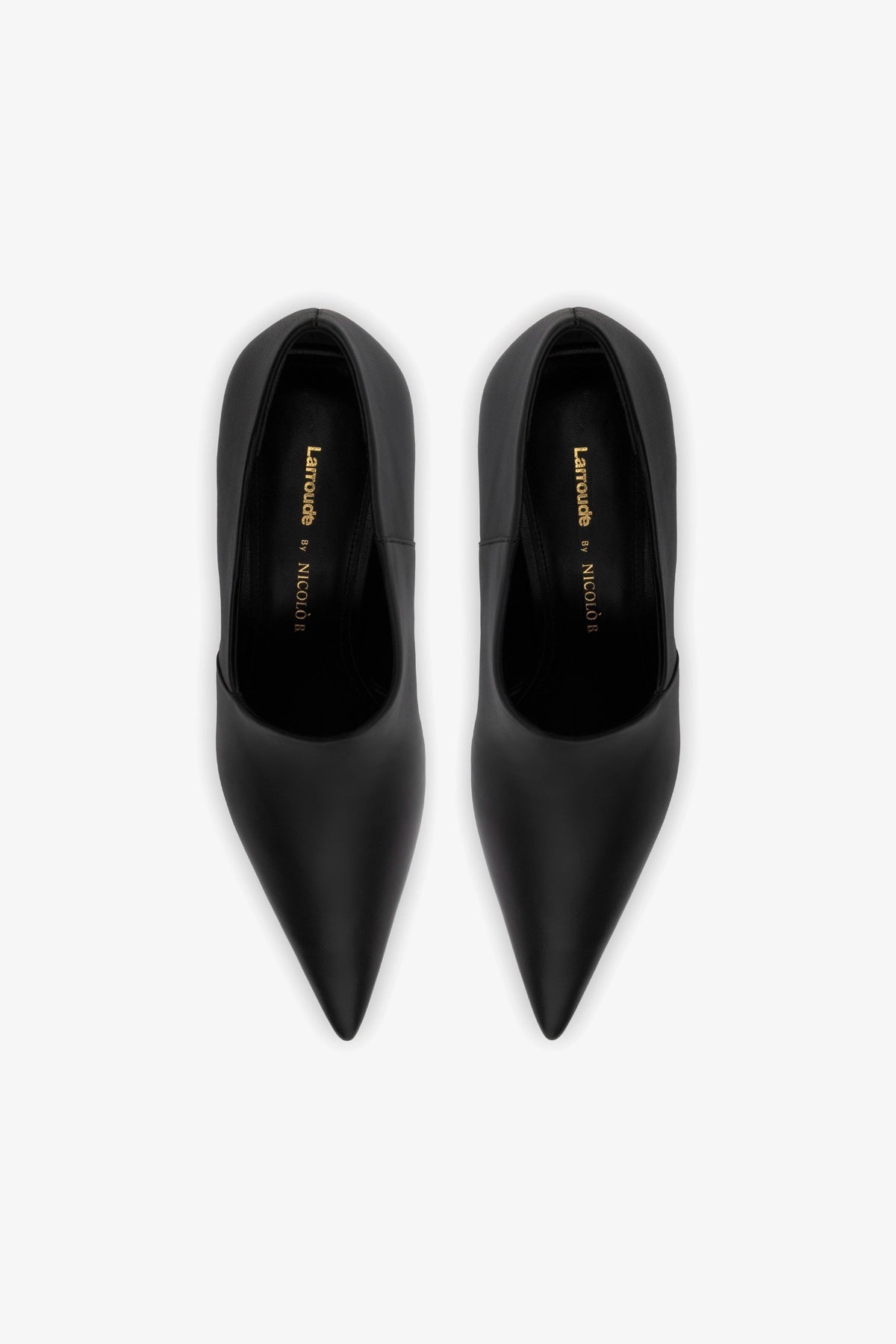 Larroudé by Nicolò B. Vittoria Pump In Black Leather - Larroude