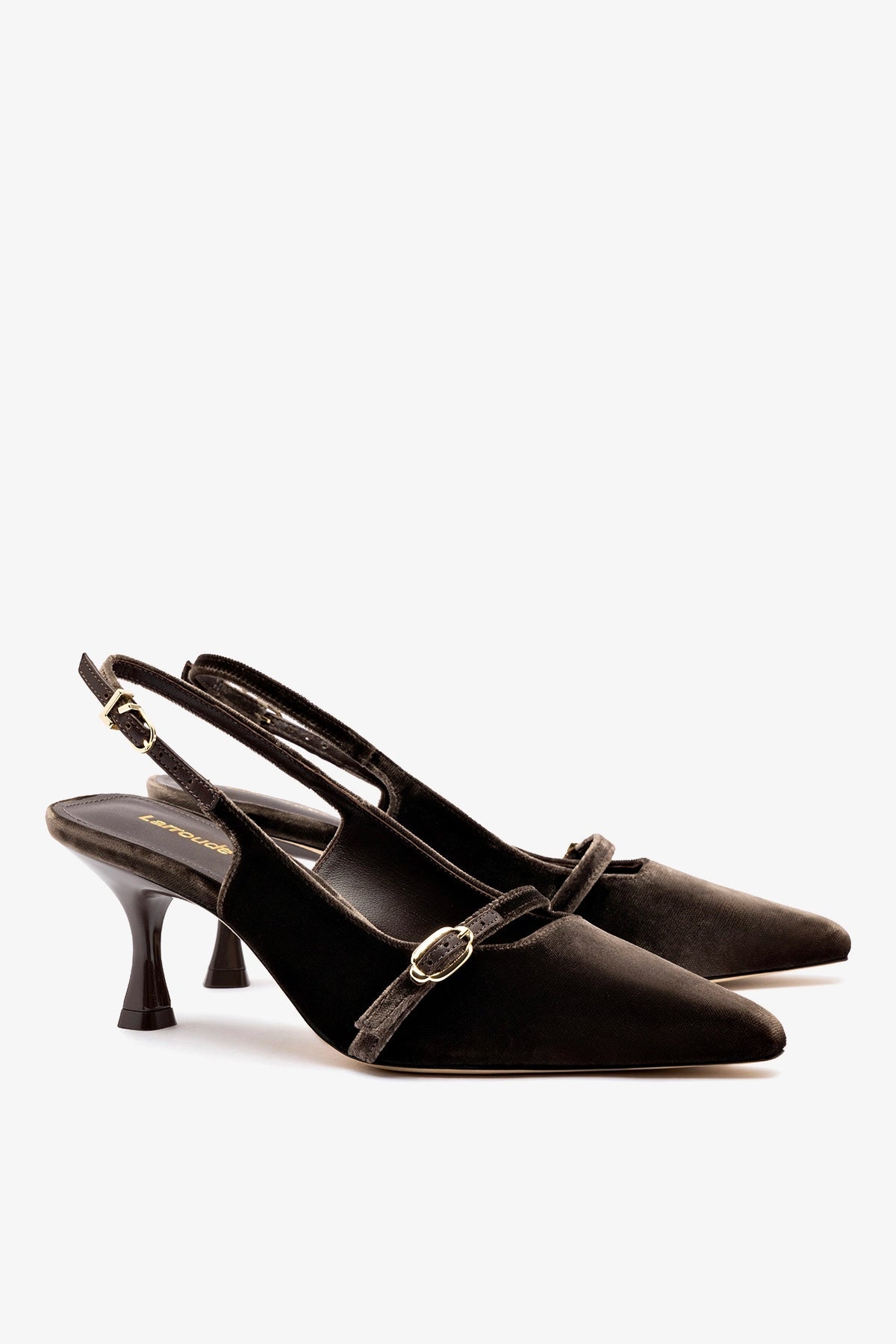 Ines Pump In Expresso Velvet - Larroude