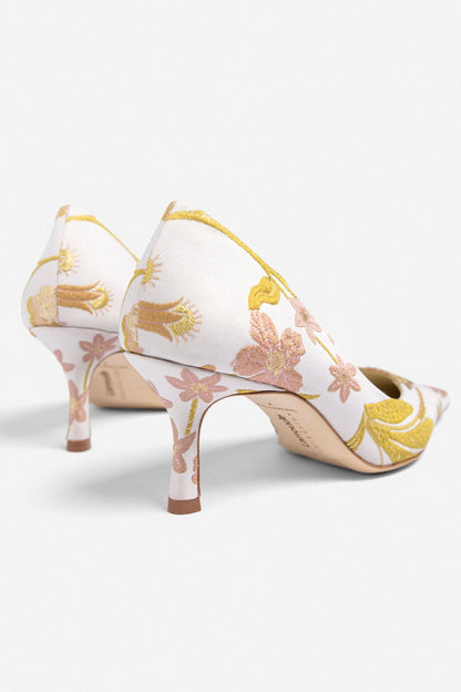 Larroudé by Markarian: Pump Mist Floral Brocade - Larroude