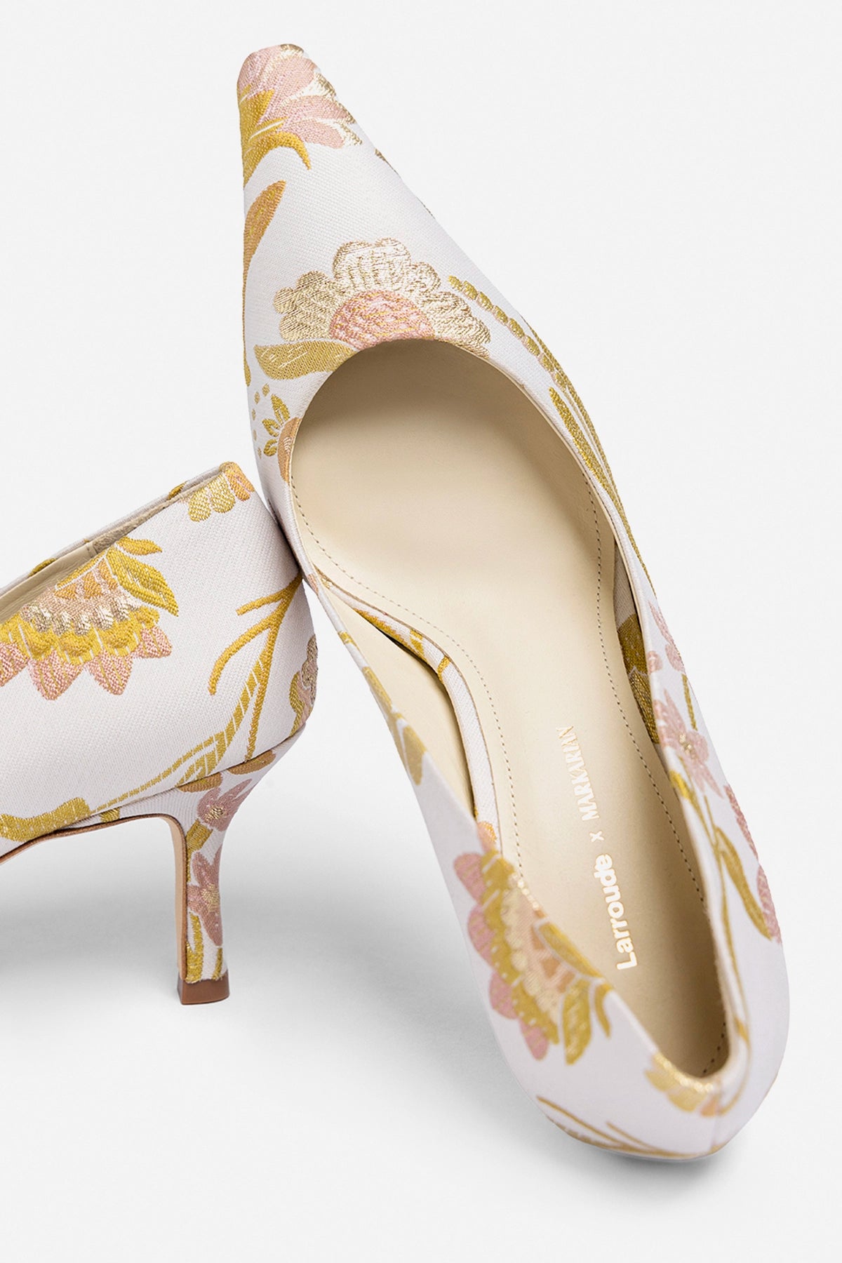 Larroudé by Markarian: Pump Mist Floral Brocade - Larroude