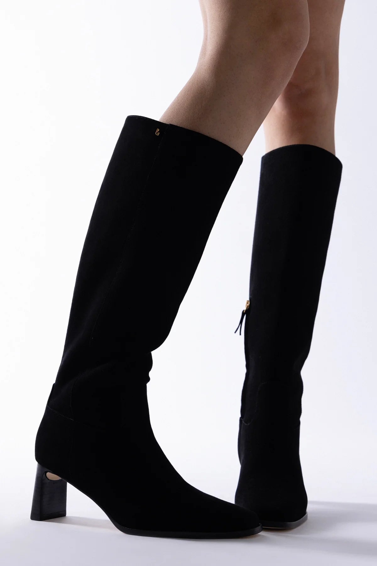 Alexis Boot Black Suede - Larroude