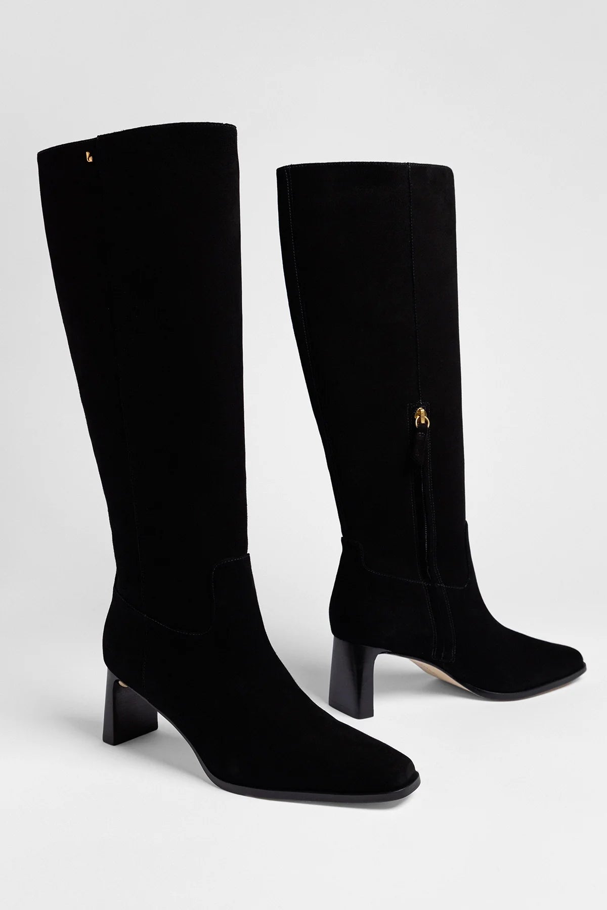 Alexis Boot Black Suede - Larroude
