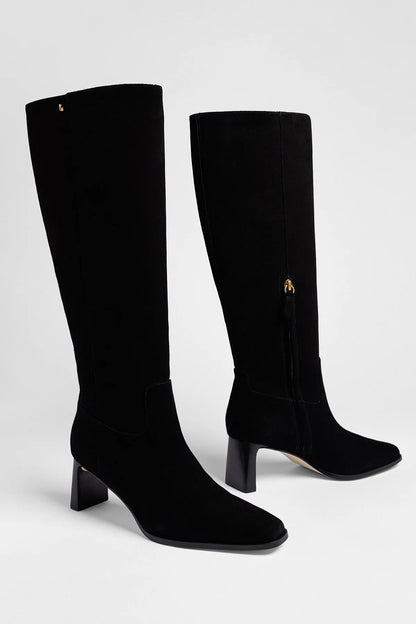 Alexis Boot Black Suede - Larroude