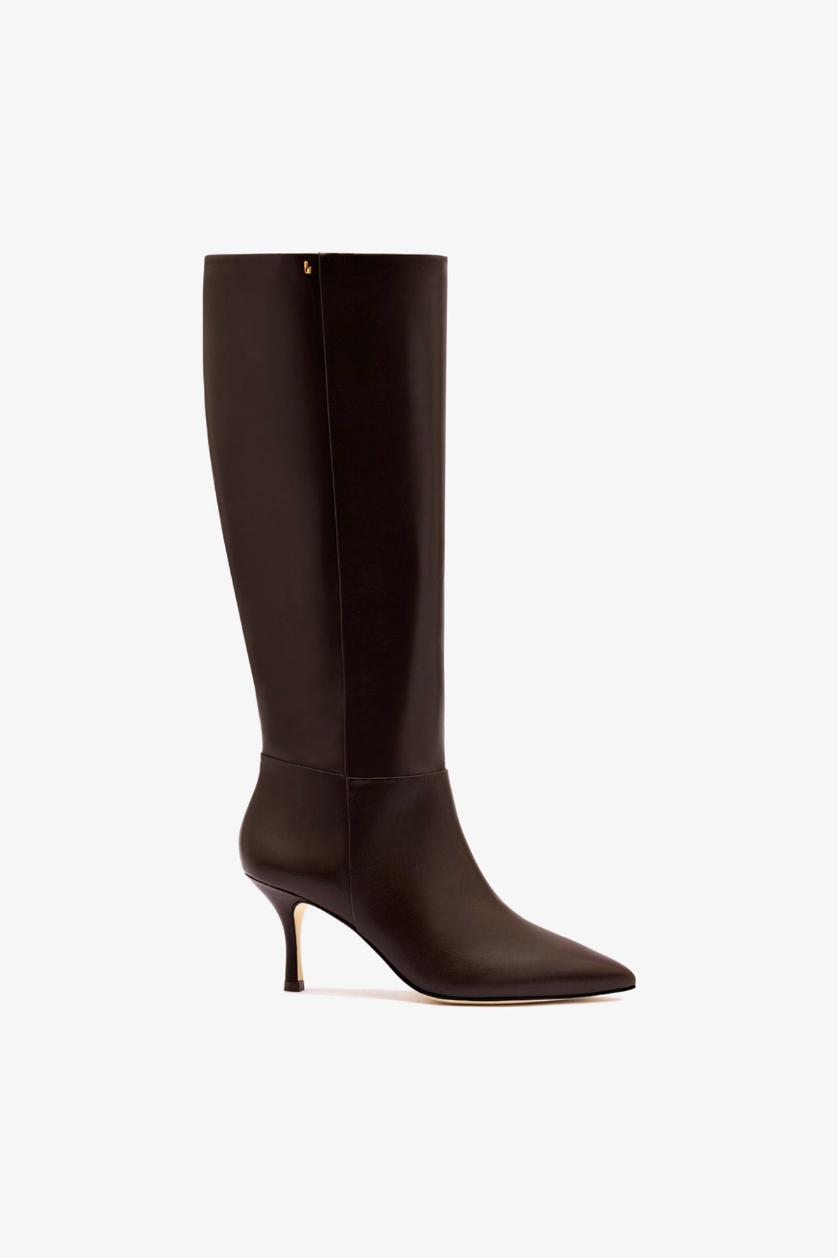 Kate Mid Boot In Brown Leather - Larroude