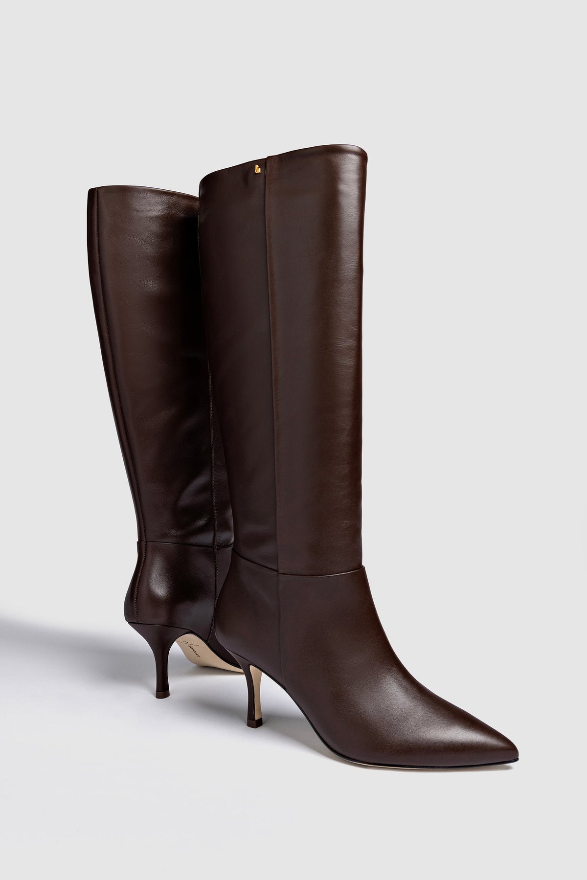 Kate Mid Boot In Brown Leather - Larroude
