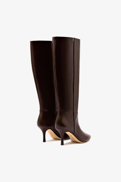 Kate Mid Boot In Brown Leather - Larroude