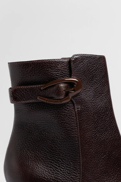 Dolly Verona Low Platform Boot Brown Leather - Larroude