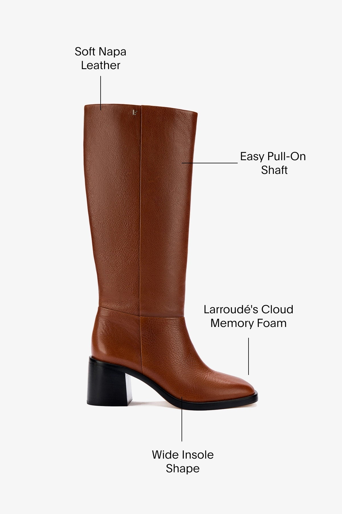 Ricky Boot In Mocca Leather - Larroude