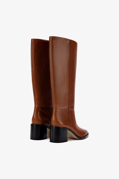 Ricky Boot In Mocca Leather - Larroude