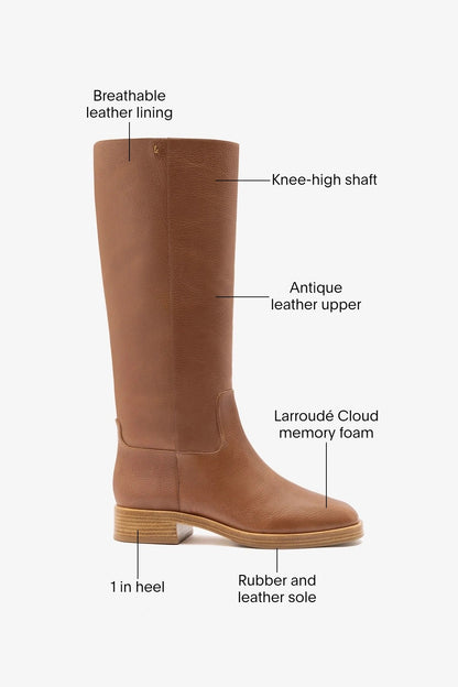 Anne Boot Caramel Leather - Larroude