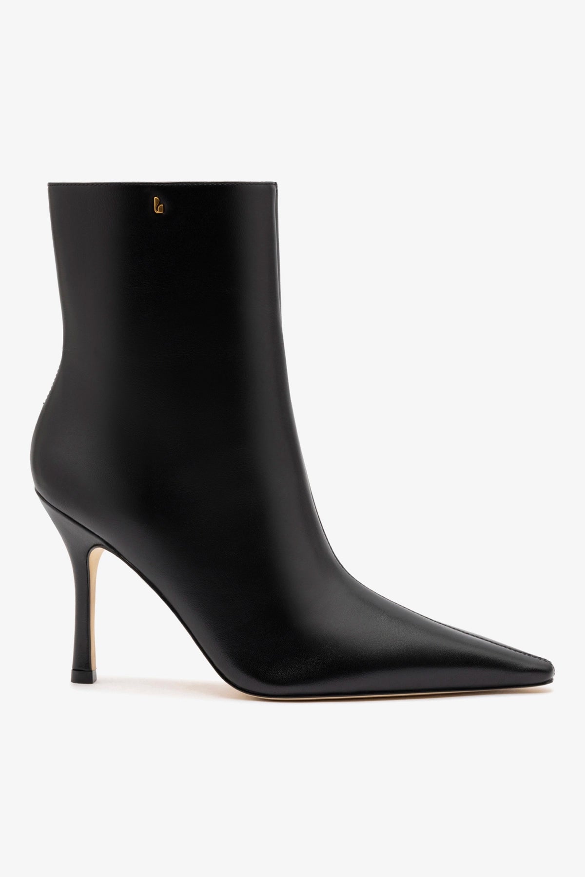 Mini Carine Boot In Black Leather - Larroude