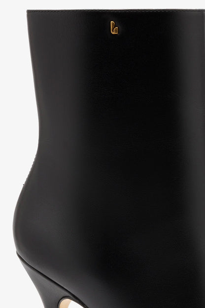 Mini Carine Boot In Black Leather - Larroude