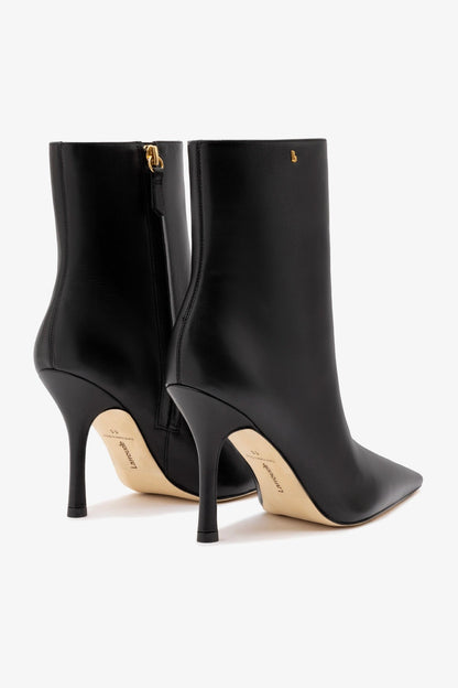Mini Carine Boot In Black Leather - Larroude