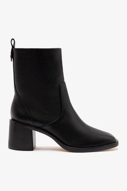 Mini Ricky Boot In Black Leather - Larroude