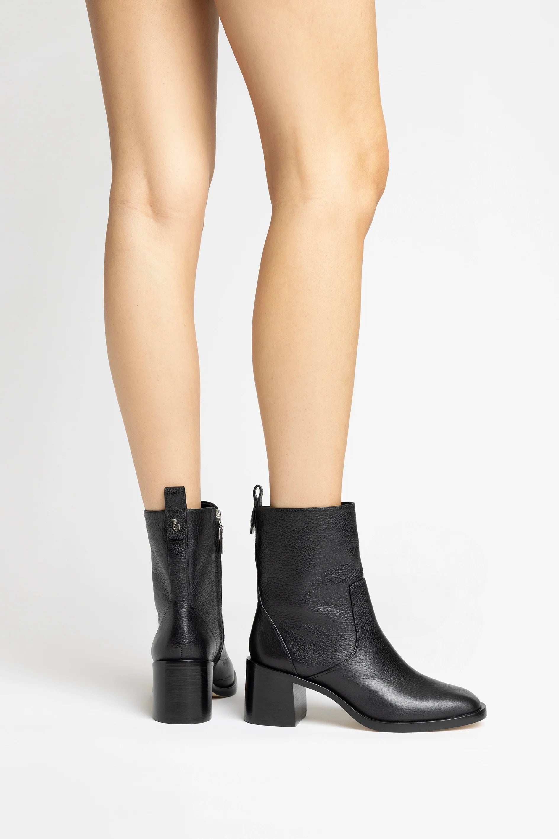 Mini Ricky Boot In Black Leather - Larroude