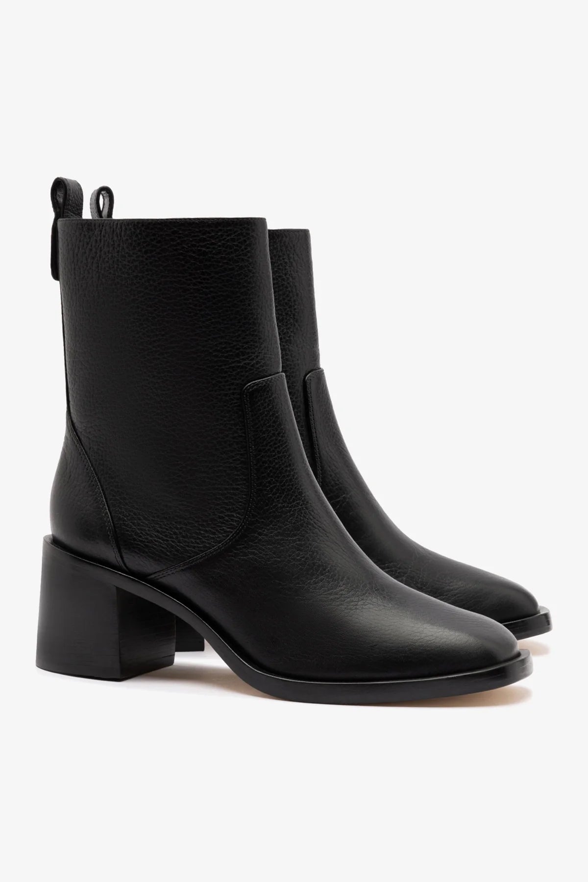 Mini Ricky Boot In Black Leather - Larroude